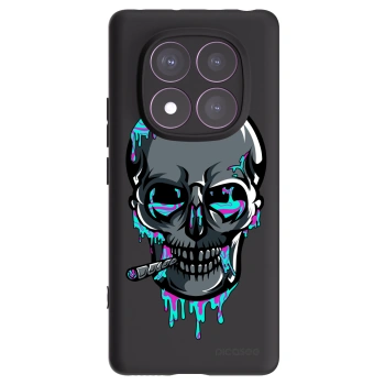 Picasee silikonový černý obal pro Xiaomi Redmi Note 14 Pro 4G - EARTH - Lebka 3.0