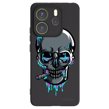 Picasee silikonový černý obal pro Xiaomi Redmi Note 14 4G - EARTH - Lebka 3.0
