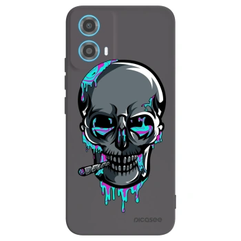 Picasee silikonový černý obal pro Motorola Moto G34 5G - EARTH - Lebka 3.0