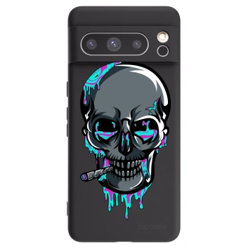 Picasee silikonový černý obal pro Google Pixel 8 Pro - EARTH - Lebka 3.0