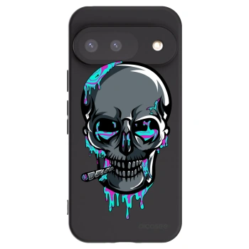 Picasee silikonový černý obal pro Google Pixel 9 - EARTH - Lebka 3.0