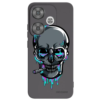 Picasee silikonový černý obal pro Xiaomi Poco F6 - EARTH - Lebka 3.0