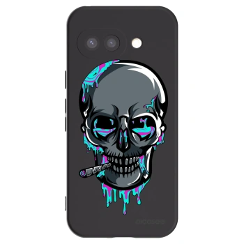Picasee silikonový černý obal pro Google Pixel 9a - EARTH - Lebka 3.0