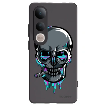 Picasee silikonový černý obal pro Vivo V50 Lite 5G - EARTH - Lebka 3.0