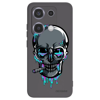 Picasee silikonový černý obal pro Xiaomi Redmi Note 14S - EARTH - Lebka 3.0