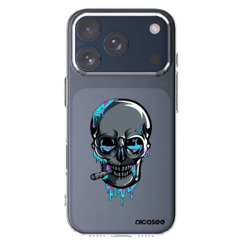 Picasee silikonový průhledný obal pro Apple iPhone 17 Pro - EARTH - Lebka 3.0