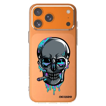 Picasee silikonový průhledný obal pro Apple iPhone 17 Pro Max - EARTH - Lebka 3.0