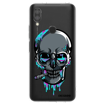 Picasee silikonový průhledný obal pro Xiaomi Redmi 7 - EARTH - Lebka 3.0