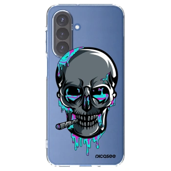 Picasee silikonový průhledný obal pro Samsung Galaxy A17 5G - EARTH - Lebka 3.0
