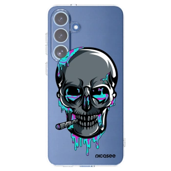 Picasee silikonový průhledný obal pro Samsung Galaxy S25 FE 5G - EARTH - Lebka 3.0