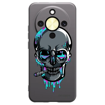 Picasee silikonový černý obal pro Honor Magic8 Lite 5G - EARTH - Lebka 3.0