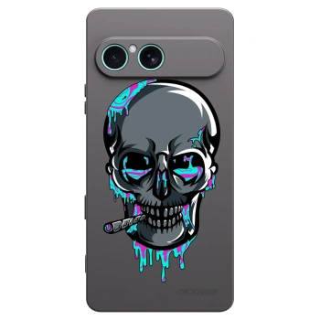Picasee silikonový černý obal pro Sony Xperia 10 VII - EARTH - Lebka 3.0