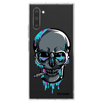 Picasee silikonový průhledný obal pro Samsung Galaxy Note 10 N970F - EARTH - Lebka 3.0