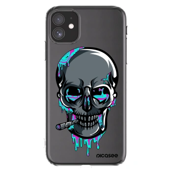 Picasee silikonový průhledný obal pro Apple iPhone 11 - EARTH - Lebka 3.0