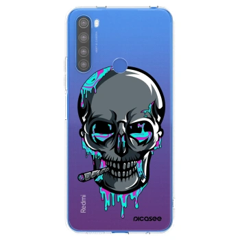 Picasee silikonový průhledný obal pro Xiaomi Redmi Note 8T - EARTH - Lebka 3.0