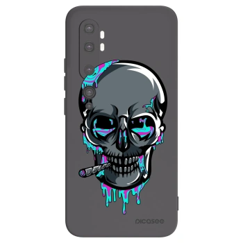 Picasee silikonový černý obal pro Xiaomi Mi Note 10 (Pro) - EARTH - Lebka 3.0