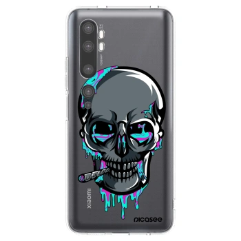 Picasee silikonový průhledný obal pro Xiaomi Mi Note 10 (Pro) - EARTH - Lebka 3.0
