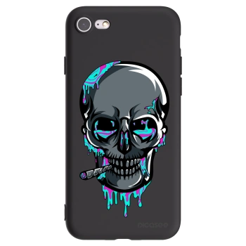 Picasee silikonový černý obal pro Apple iPhone SE 2020 - EARTH - Lebka 3.0