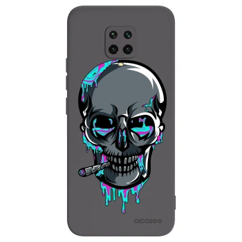 Picasee silikonový černý obal pro Xiaomi Redmi Note 9 Pro - EARTH - Lebka 3.0