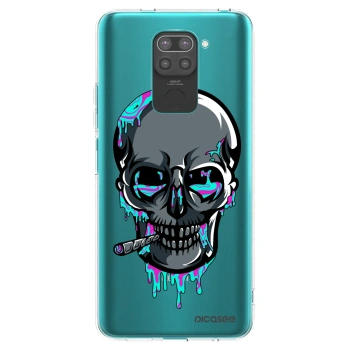 Picasee silikonový černý obal pro Xiaomi Redmi Note 9 - EARTH - Lebka 3.0