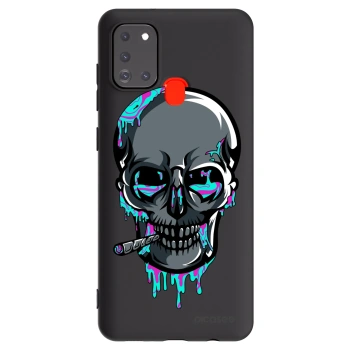 Picasee silikonový černý obal pro Samsung Galaxy A21s - EARTH - Lebka 3.0