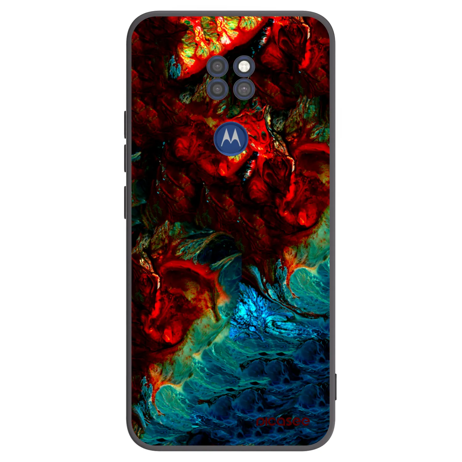 Picasee silikonový černý obal pro Motorola Moto G9 Play - Universe