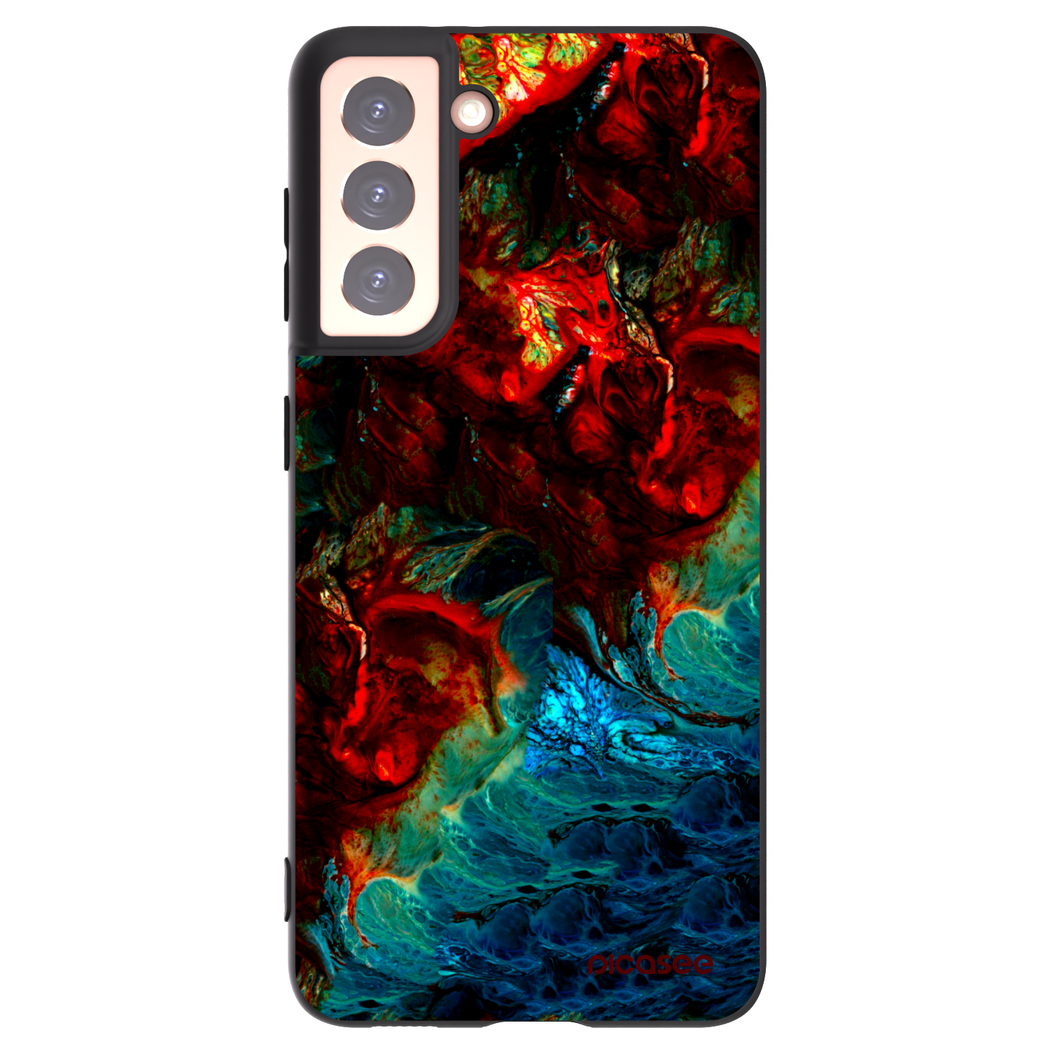 Picasee silikonový černý obal pro Samsung Galaxy S21 5G G991B - Universe