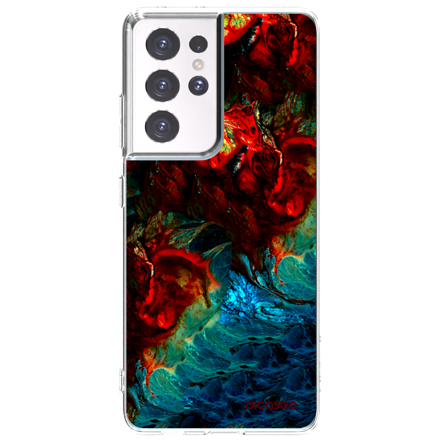 Picasee silikonový průhledný obal pro Samsung Galaxy S21 Ultra 5G G998B - Universe
