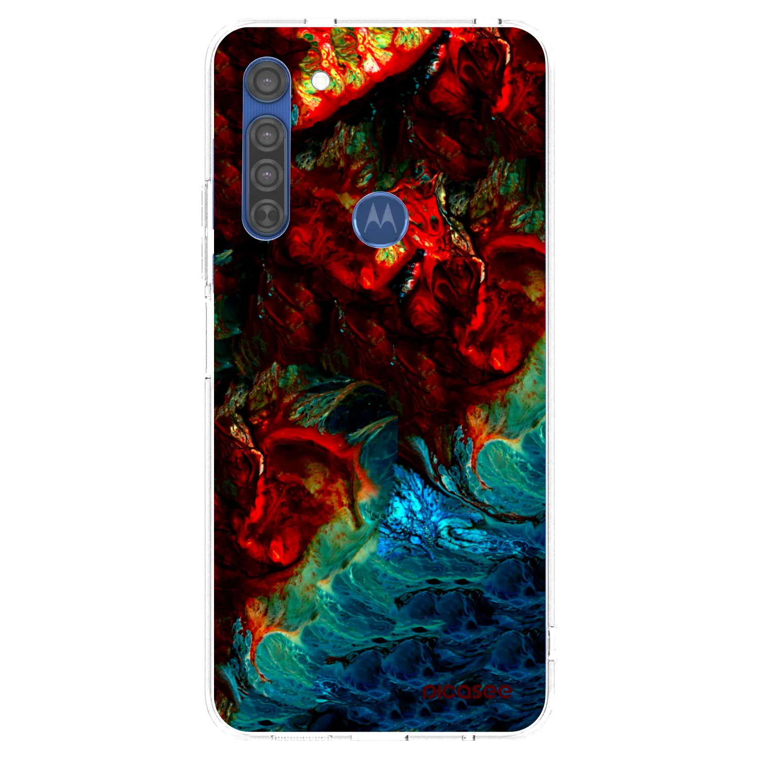 Picasee silikonový průhledný obal pro Motorola Moto G8 - Universe