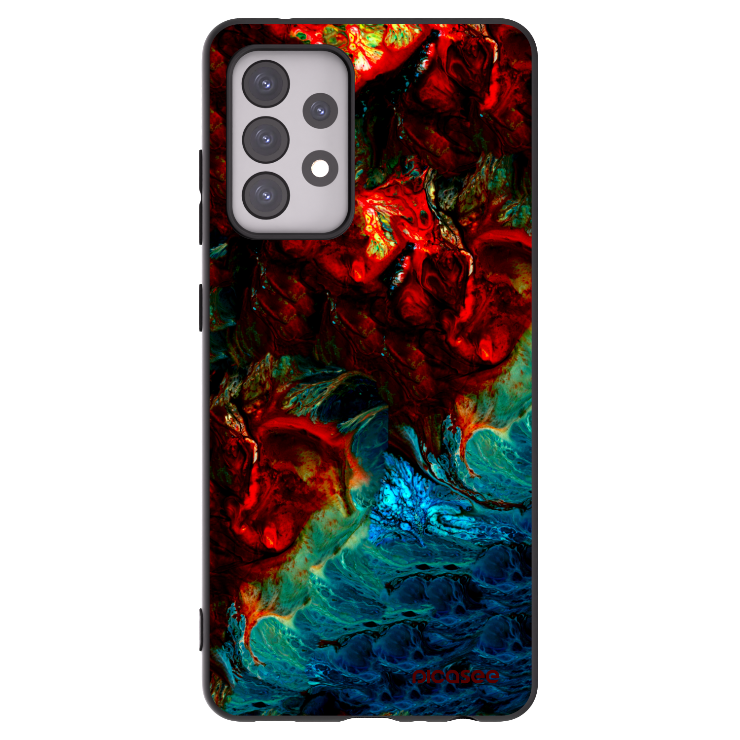 Picasee silikonový černý obal pro Samsung Galaxy A52 5G A525F - Universe