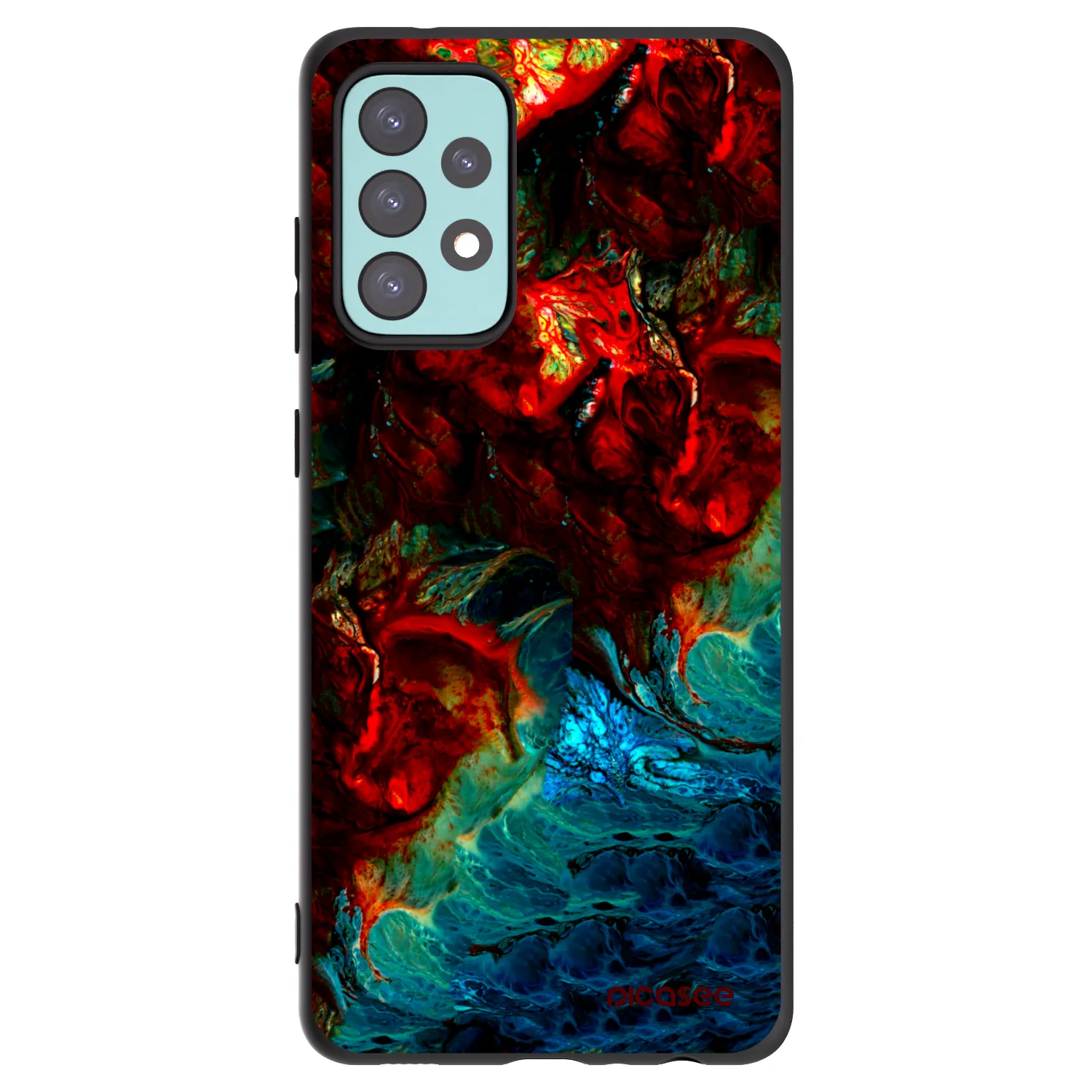 Picasee silikonový černý obal pro Samsung Galaxy A72 A725F - Universe