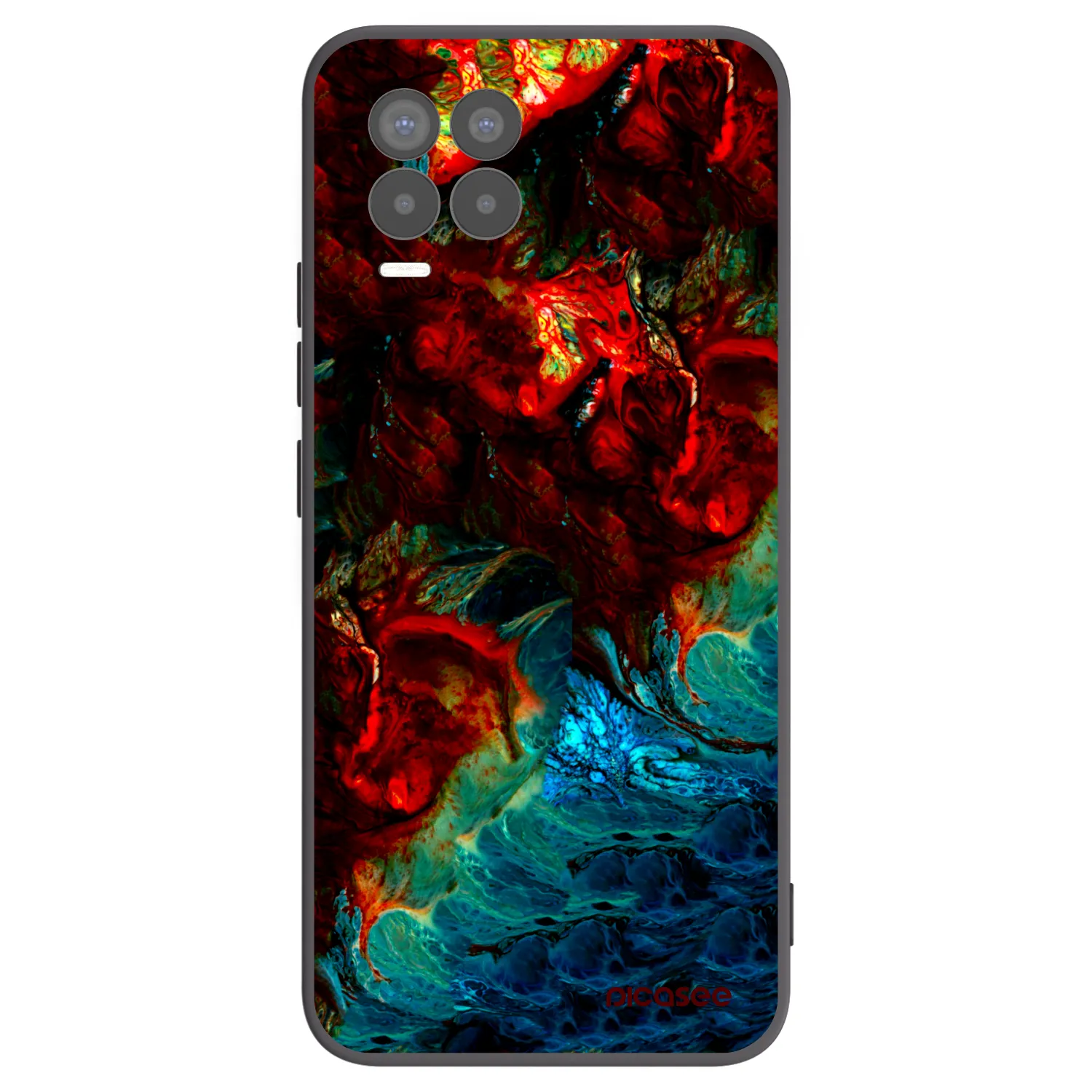 Picasee silikonový černý obal pro Realme 8 Pro - Universe