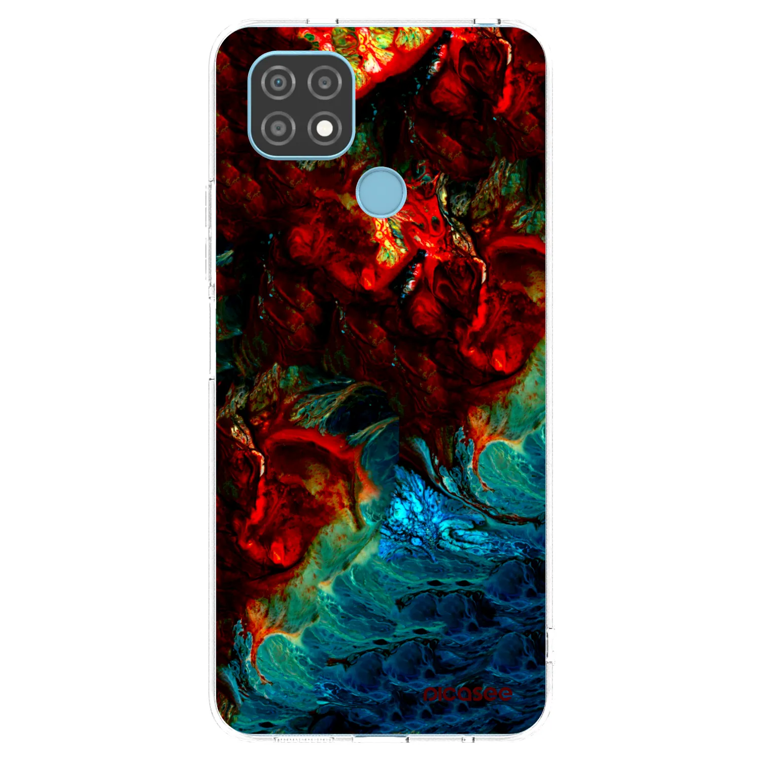 Picasee silikonový průhledný obal pro Realme C21 - Universe