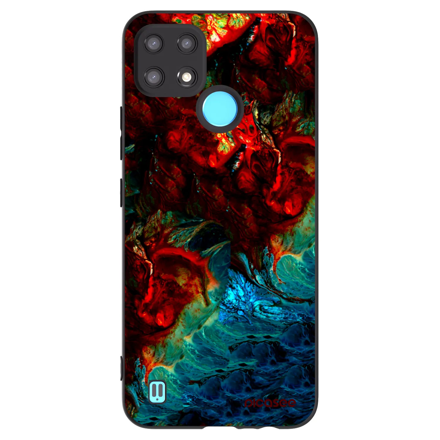 Picasee silikonový černý obal pro Realme C21 - Universe