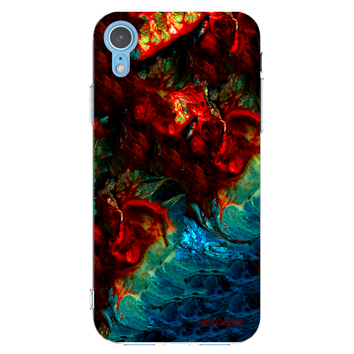 Picasee silikonový průhledný obal pro Apple iPhone XR - Universe