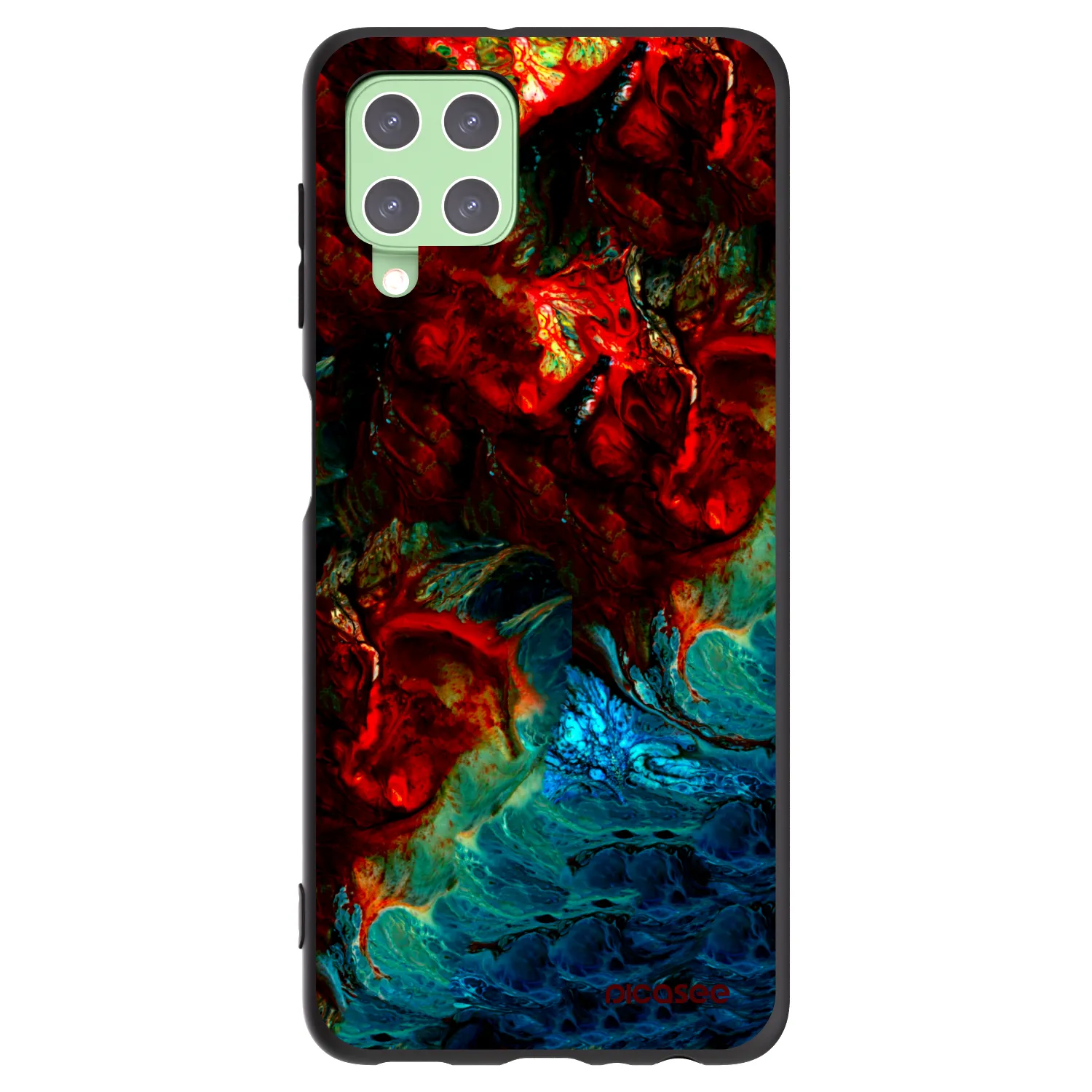 Picasee silikonový černý obal pro Samsung Galaxy A22 A225F 4G - Universe