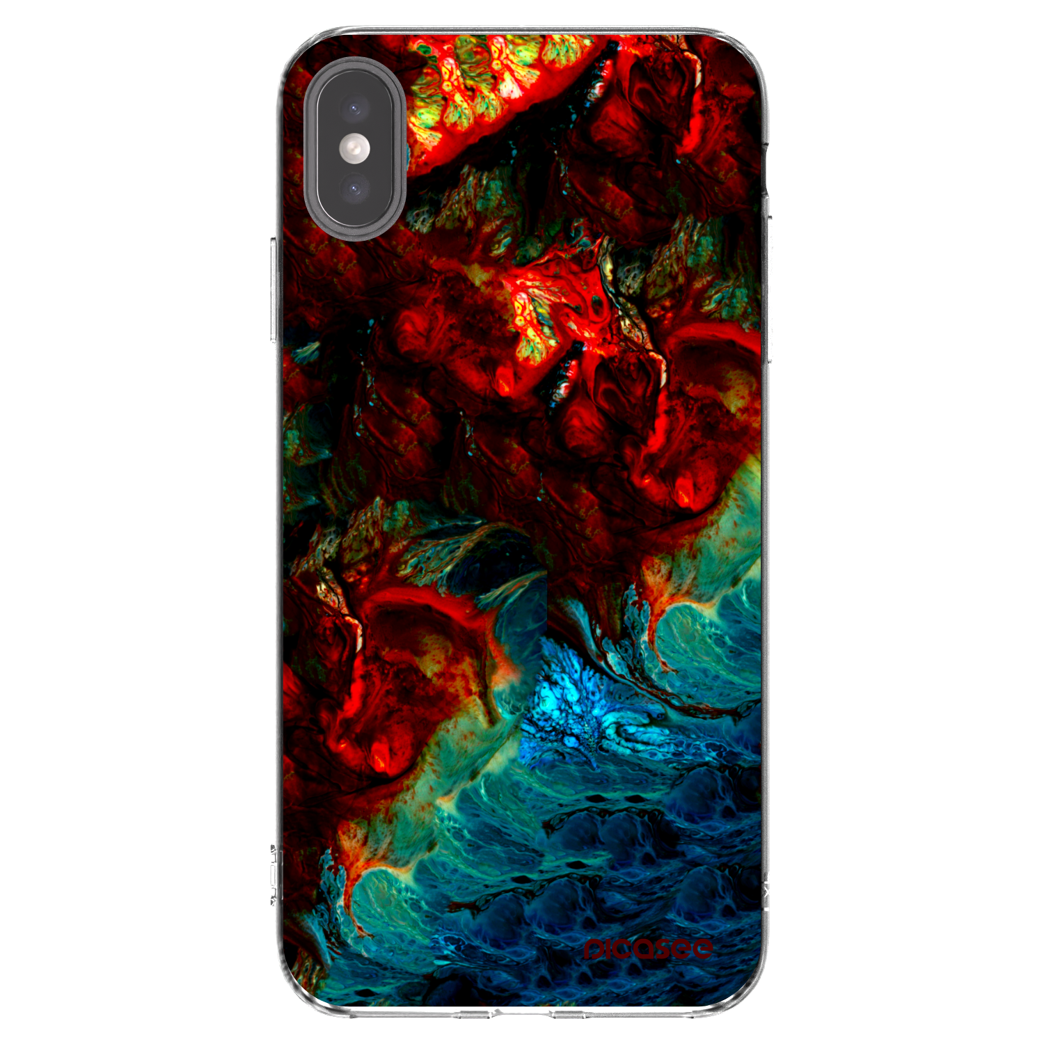 Picasee silikonový průhledný obal pro Apple iPhone XS Max - Universe