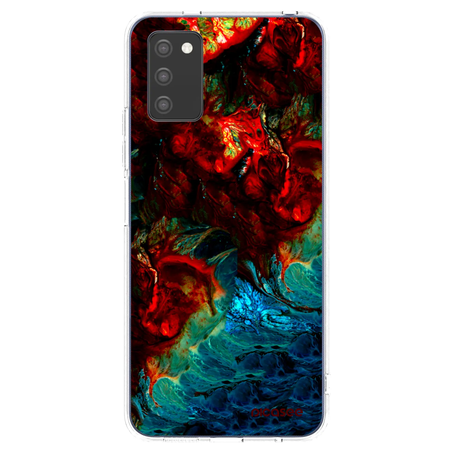 Picasee silikonový průhledný obal pro Samsung Galaxy A03s A037G - Universe