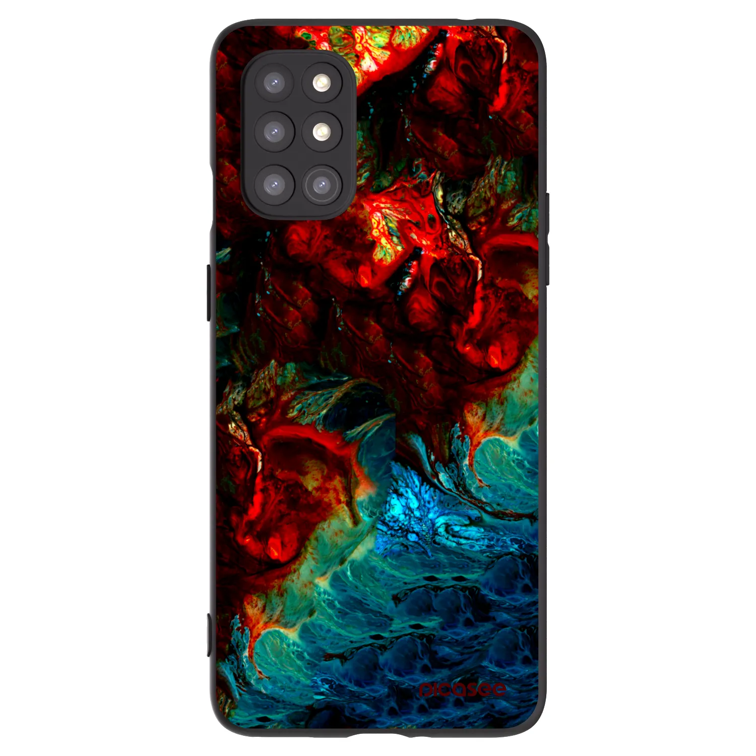 Picasee silikonový černý obal pro OnePlus 8T - Universe