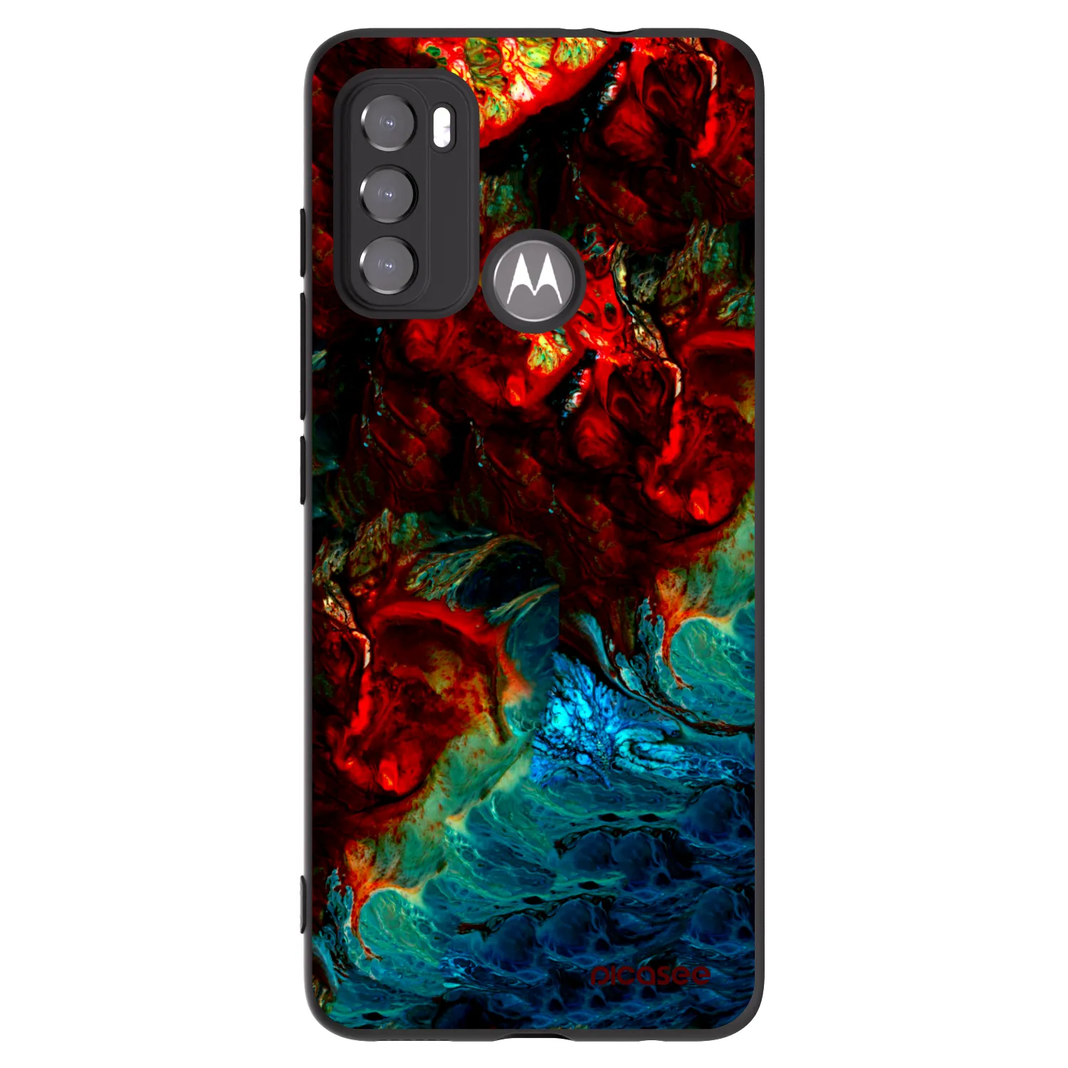 Picasee silikonový černý obal pro Motorola Moto G60 - Universe