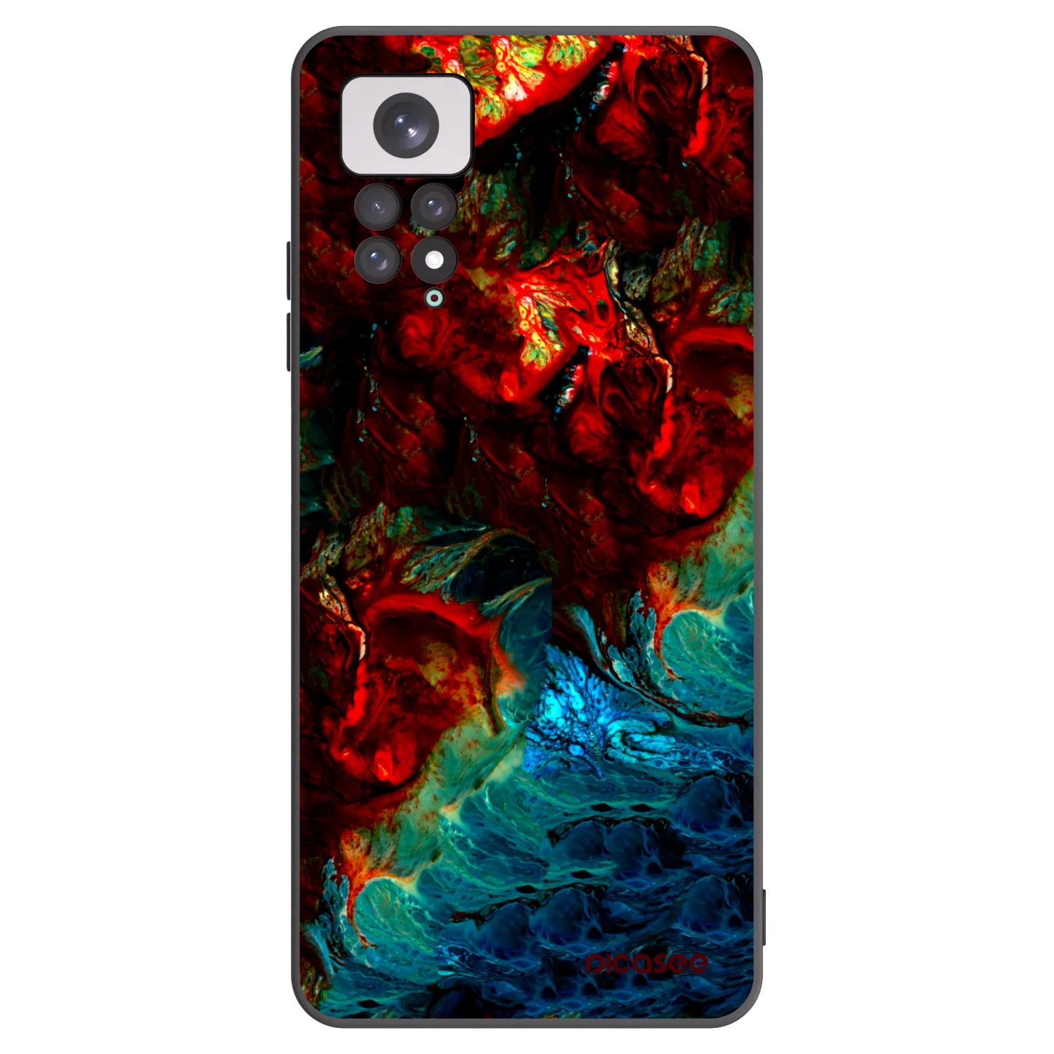 Picasee silikonový černý obal pro Xiaomi Redmi Note 11 - Universe