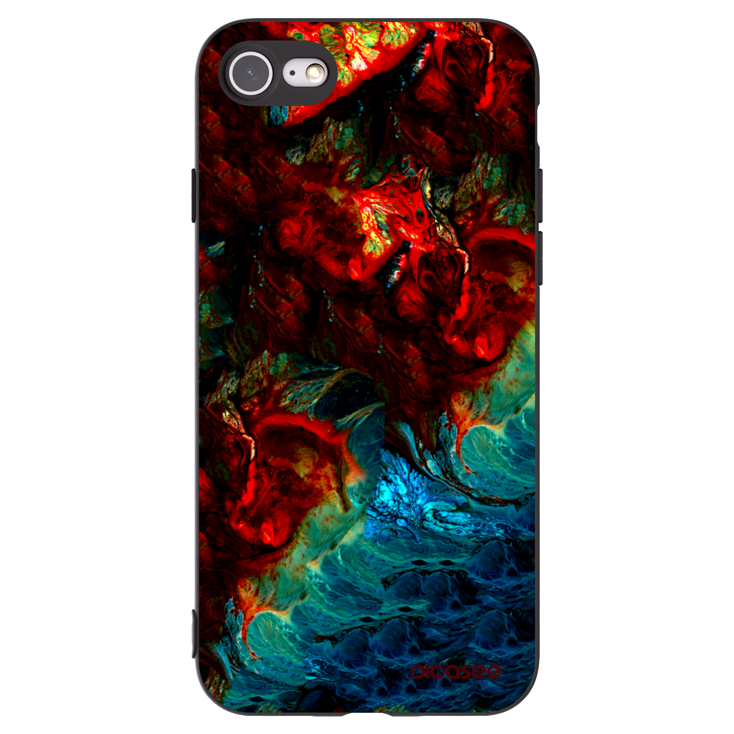 Picasee silikonový černý obal pro Apple iPhone SE 2022 - Universe