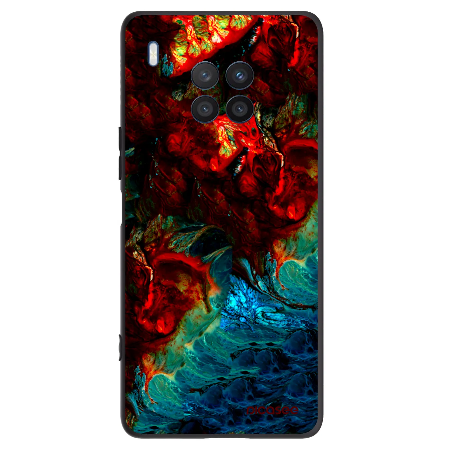 Picasee silikonový černý obal pro Honor 50 Lite - Universe