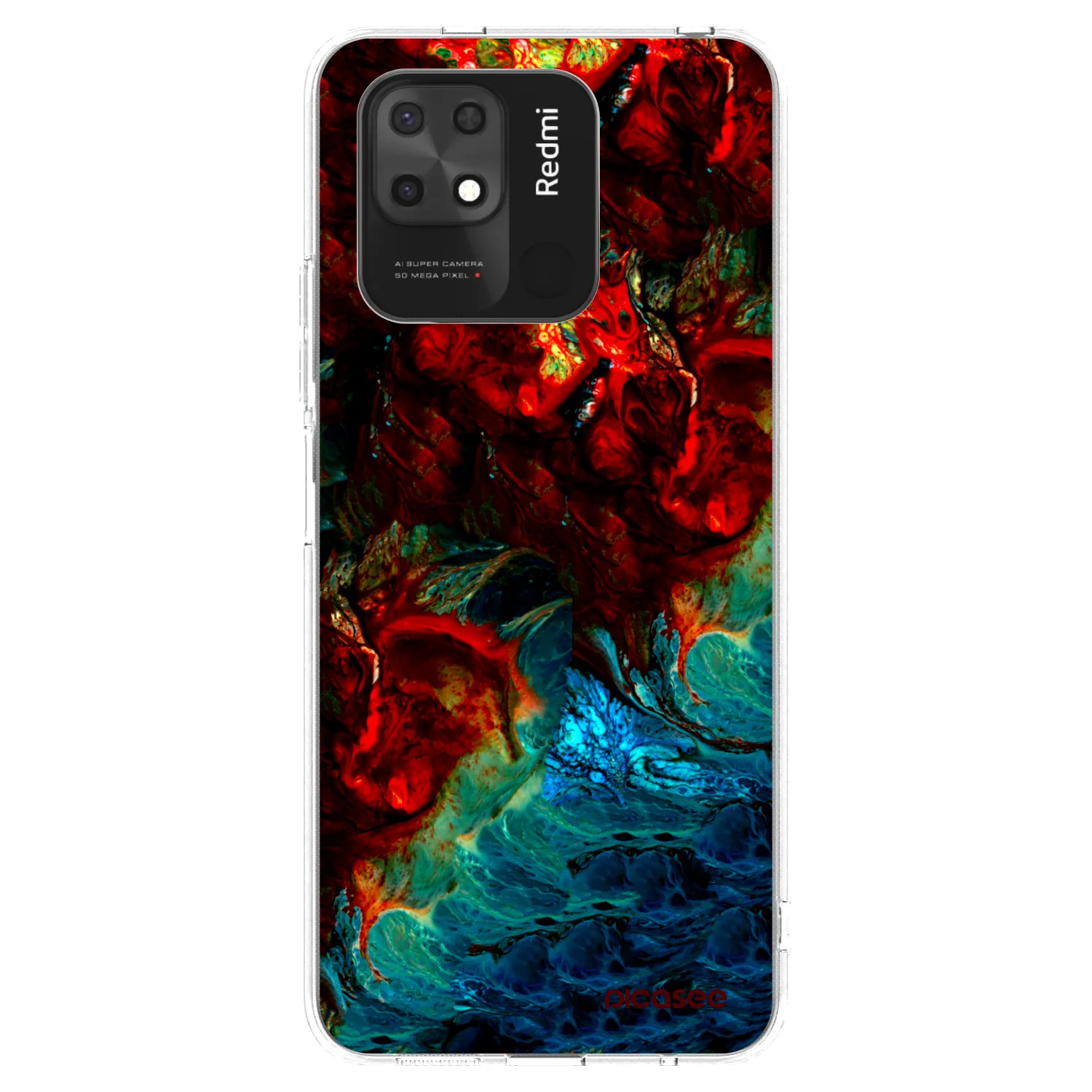 Picasee silikonový průhledný obal pro Xiaomi Redmi 10C - Universe