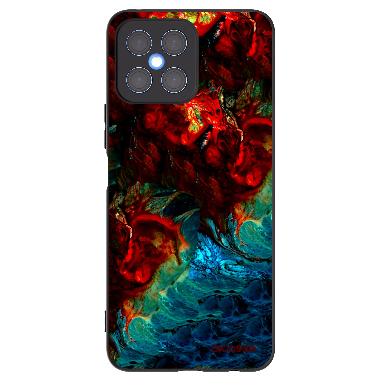 Picasee silikonový černý obal pro Honor X8 4G - Universe