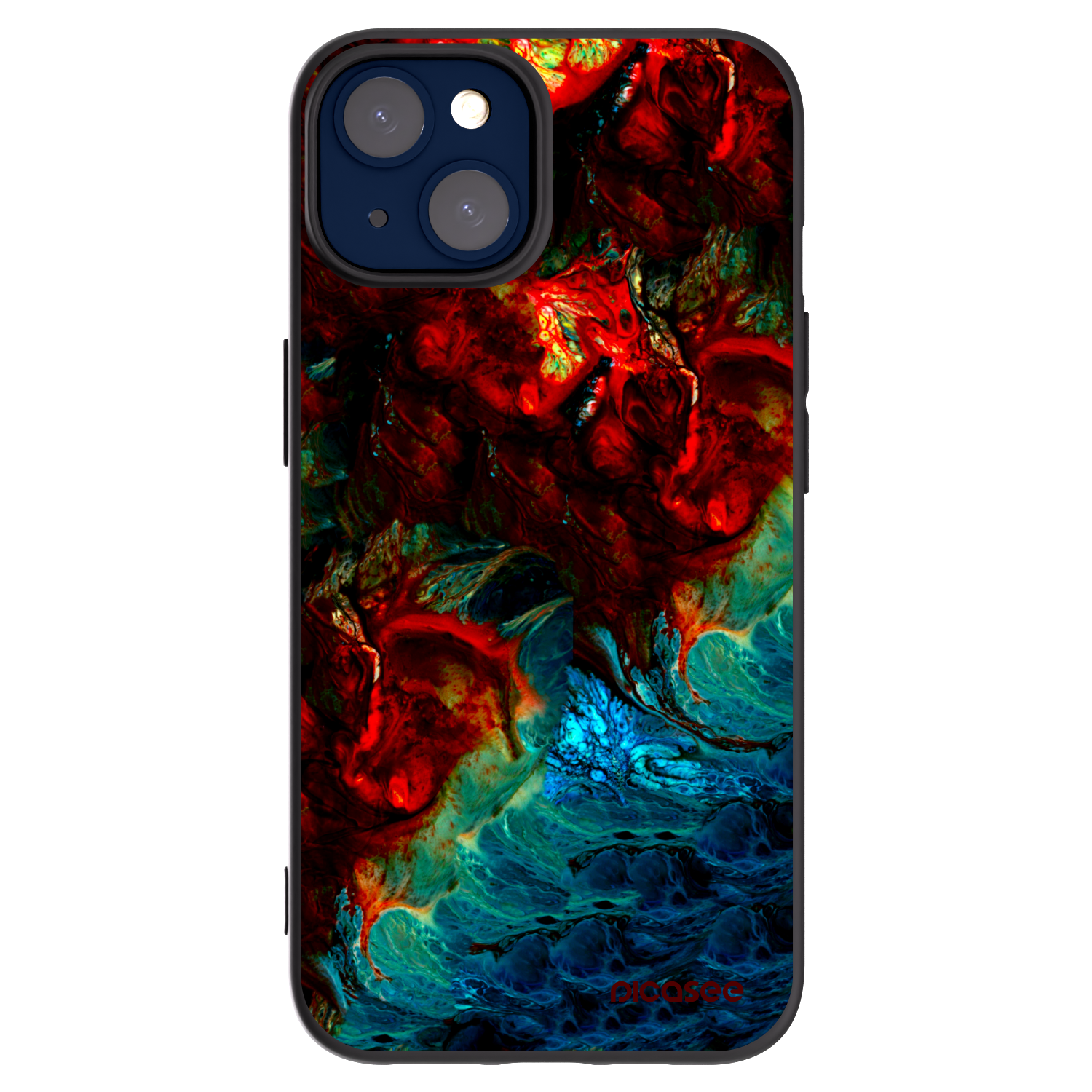 Picasee silikonový černý obal pro Apple iPhone 14 - Universe