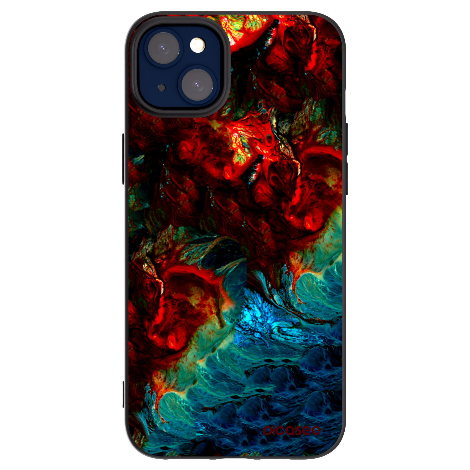 Picasee silikonový černý obal pro Apple iPhone 14 Plus - Universe