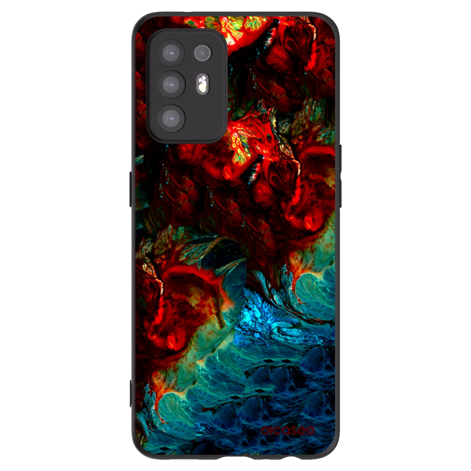 Picasee silikonový černý obal pro OPPO A94 5G - Universe