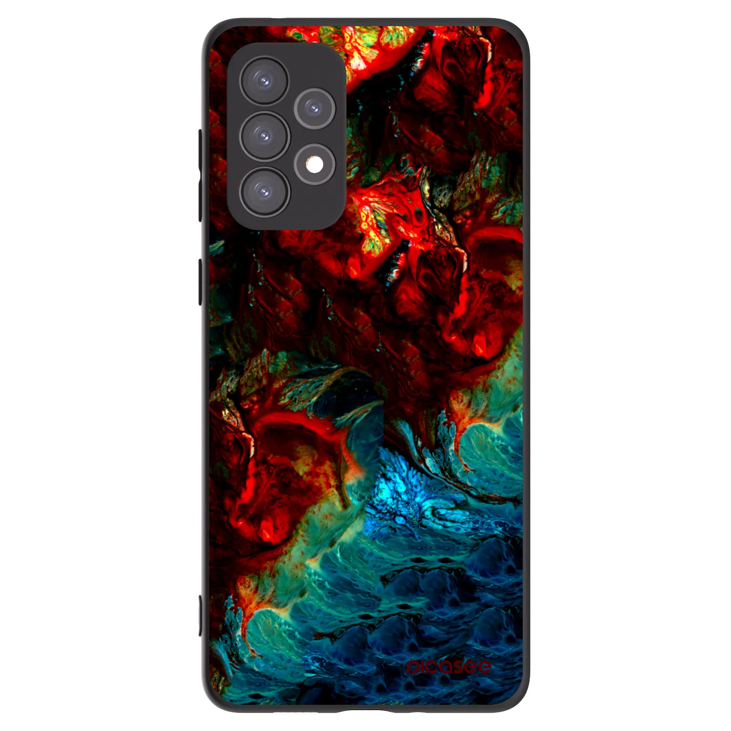 Picasee silikonový černý obal pro Samsung Galaxy A73 5G - Universe