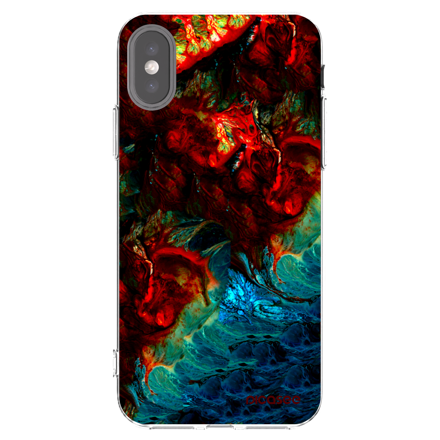Picasee silikonový průhledný obal pro Apple iPhone X/XS - Universe